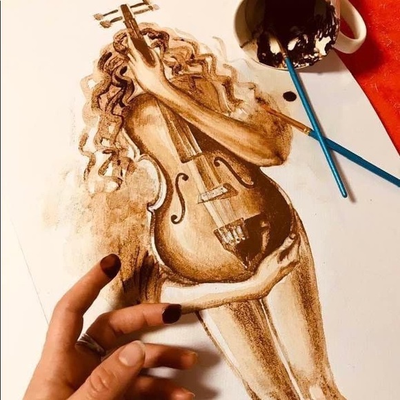 Art with coffee ☕️ original painting